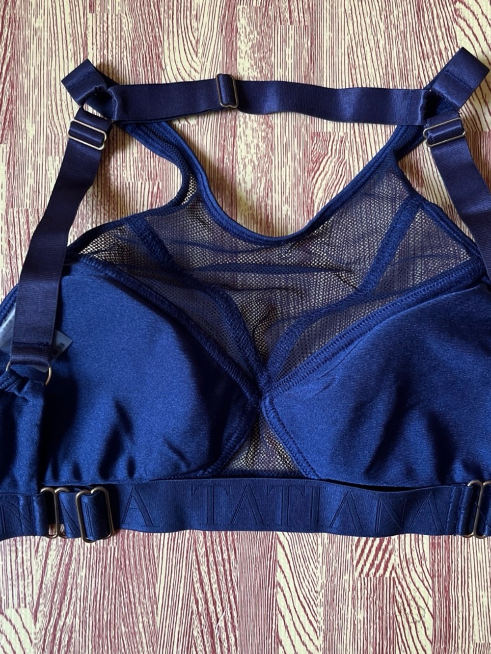 Tatiana Actuve Wear Navy Mesh Bralette & High-Waist Brief pole wear SET - Picture 3 of 8